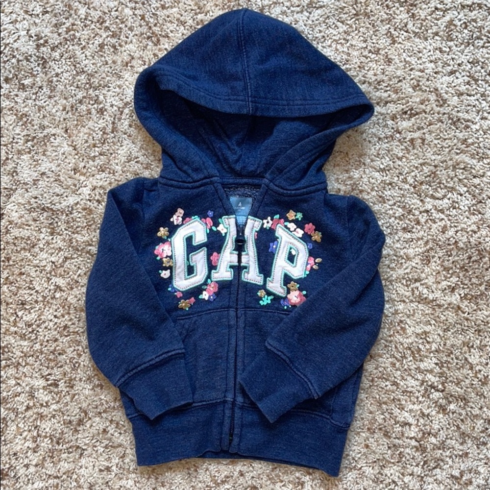 Baby Gap Flower Zip Up